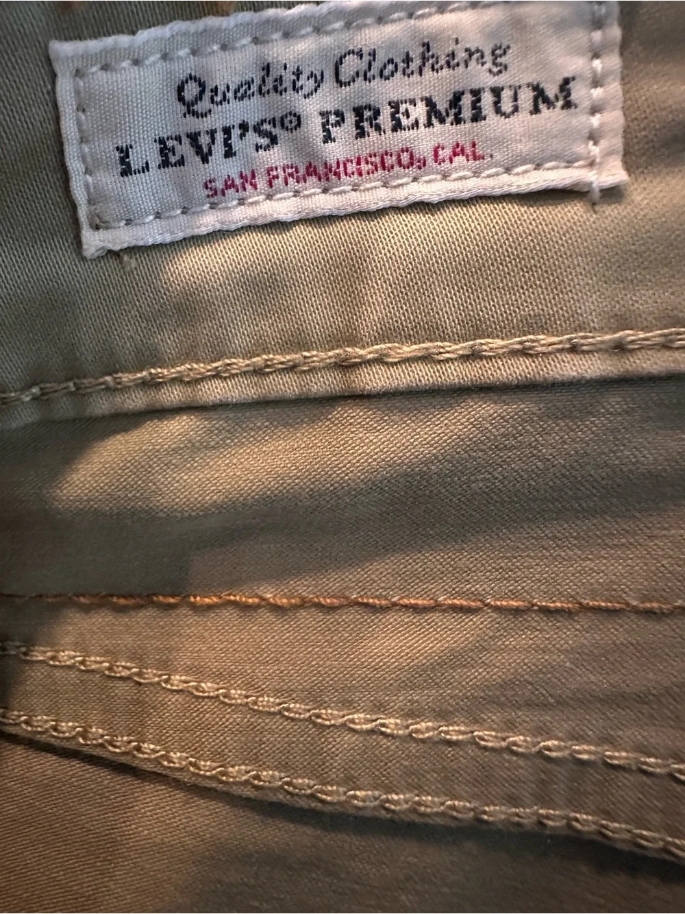 LEVIS 511 Men's Harvest Gold Khaki Flat Slim Front Chino Straight Pants 34x34